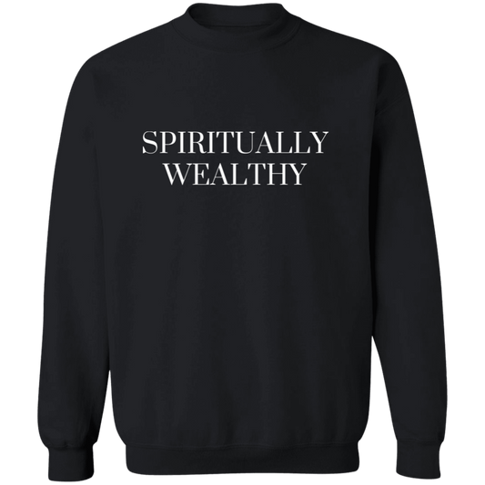 Spiritually Wealthy Crew Neck (White Design)