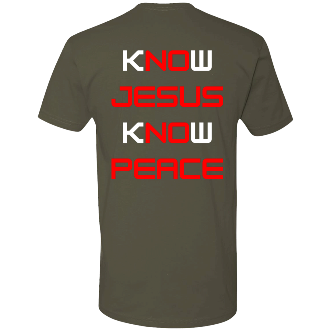 Know Jesus Know Peace Pro Tee (White Design)