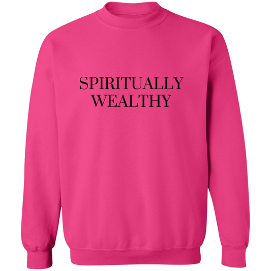 Spiritually Wealthy Crew Neck (Black Design)