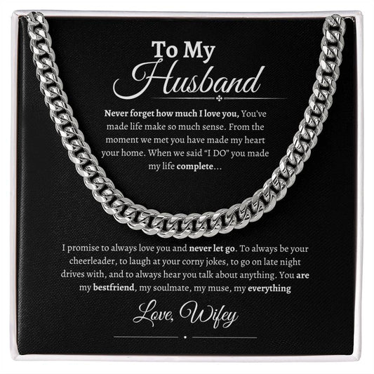 To My Husband (Black Message Card)