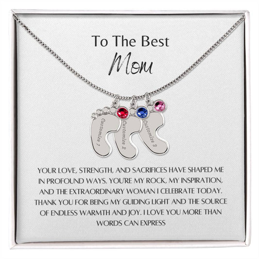 *Customizable Birth Stone* To The Best Mom