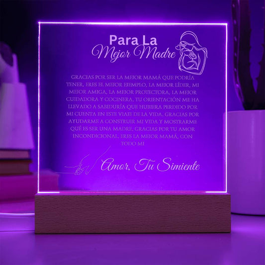 LED Plaque Para Mama