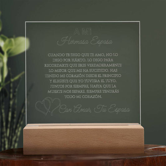 LED Plaque Para Esposa