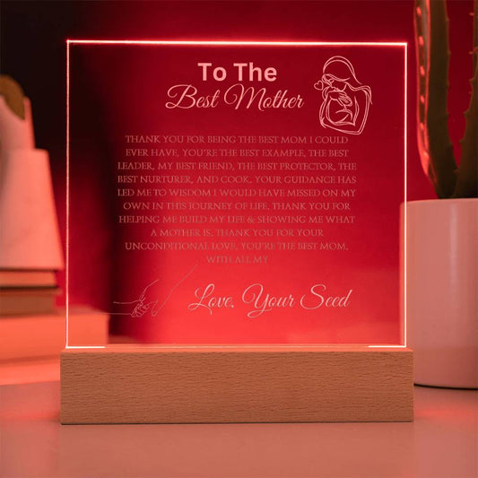 LED Plaque For Mom