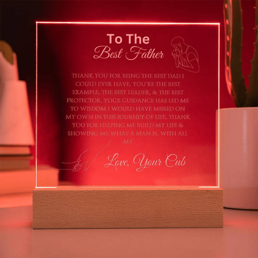 LED Plaque For Dad