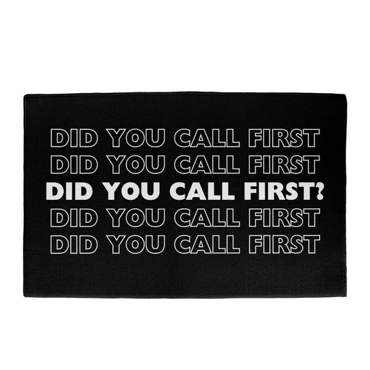 Did You Call First Door Mat